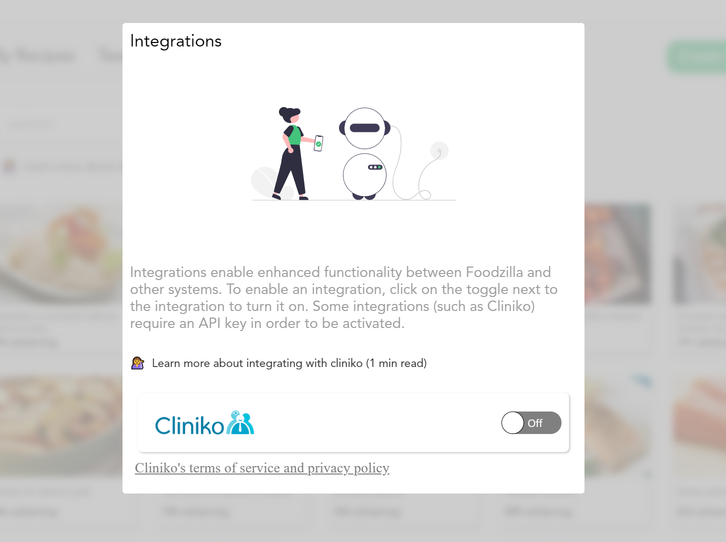 Cliniko setup feature